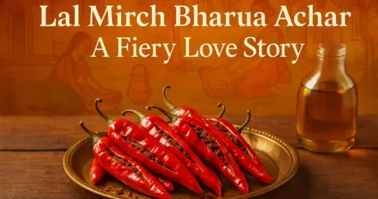 Lal mirch bharua achar blog banner